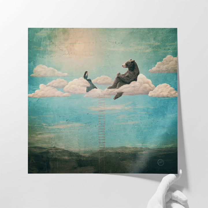 Tea Time With Ala The Bear - Canvas Print Wall Art