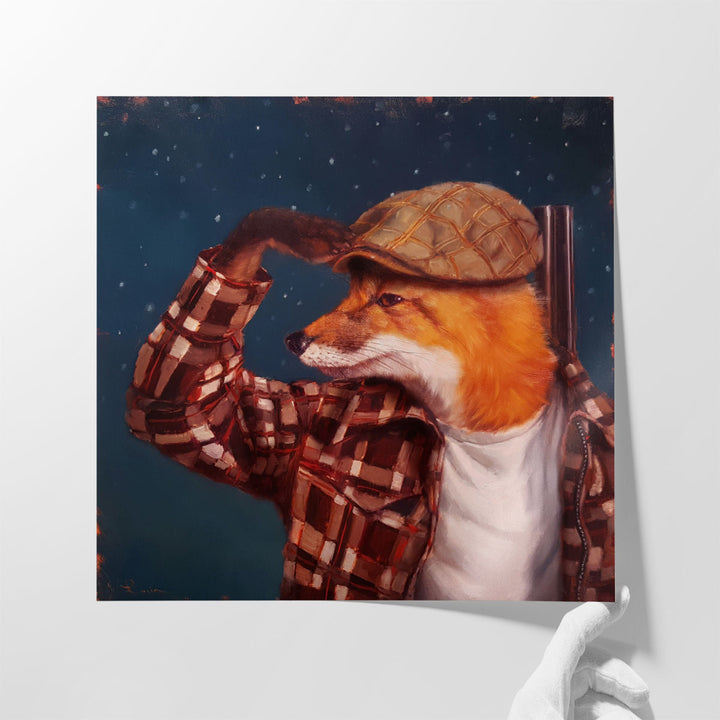 Fox Hunt - Canvas Print Wall Art