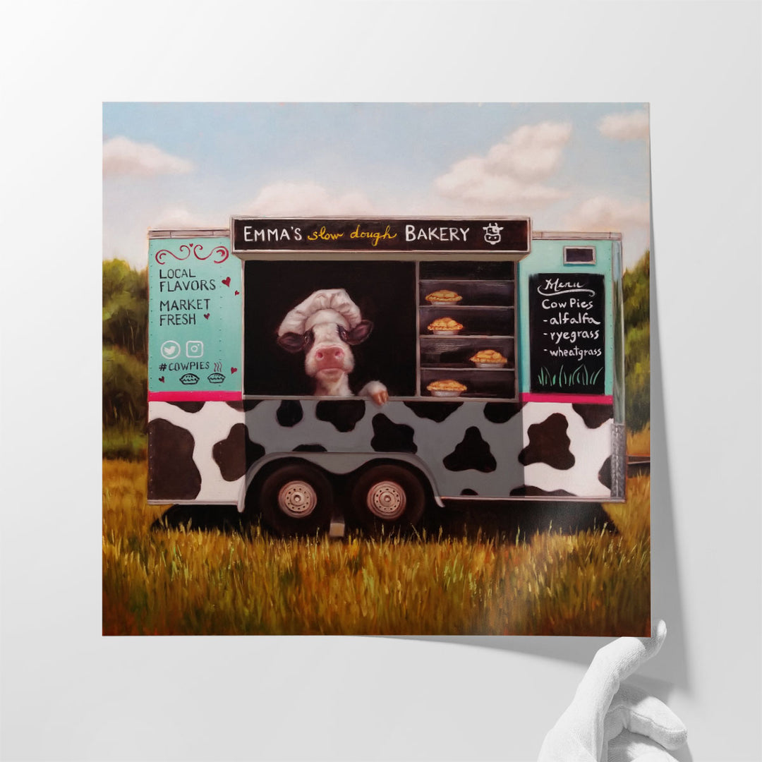 Quirky Kitchen Wall Decor – cow bus motif