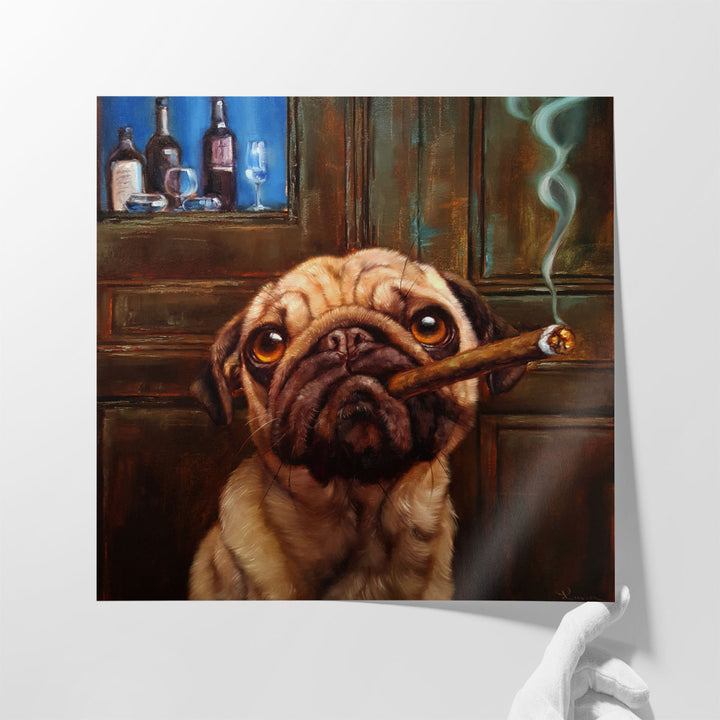 Uptown Pug - Canvas Print Wall Art