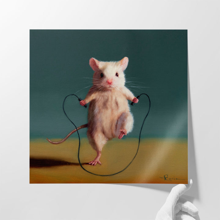 Gym Rat Jump Rope - Canvas Print Wall Art