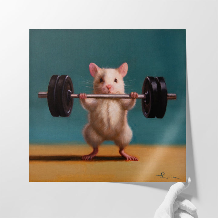 Gym Rat Push Press - Canvas Print Wall Art