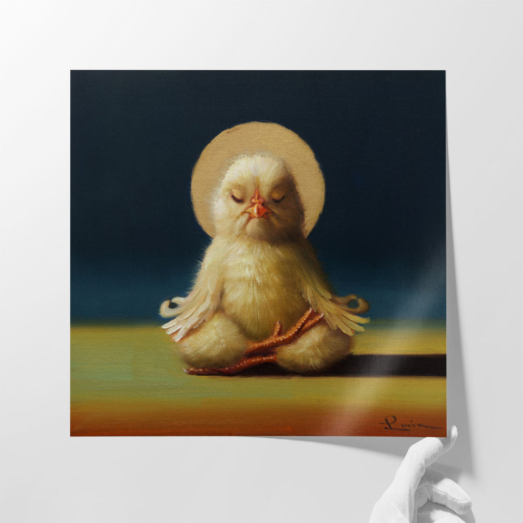 Yoga Chick Half Lotus - Canvas Print Wall Art