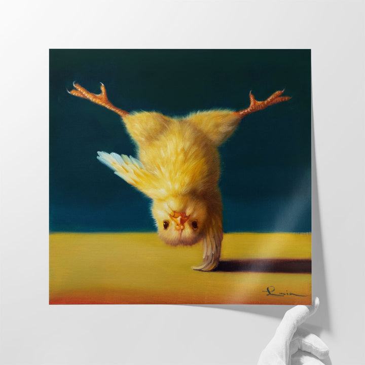Yoga Chick One Legged Tree - Canvas Print Wall Art