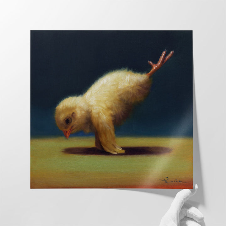 Yoga Chick Peacock - Canvas Print Wall Art