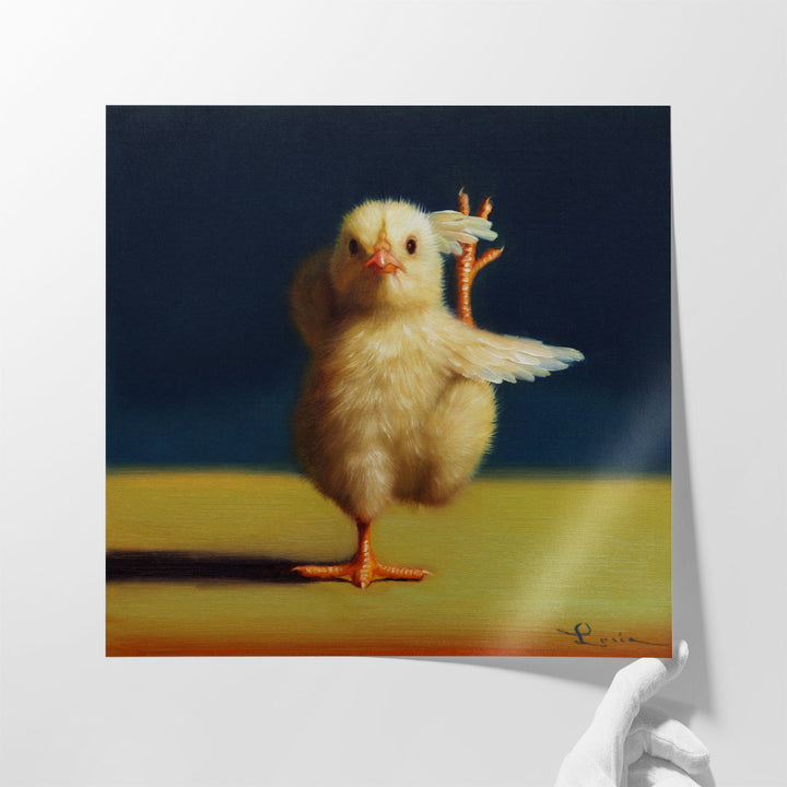 Yoga Chick Standing Split - Canvas Print Wall Art