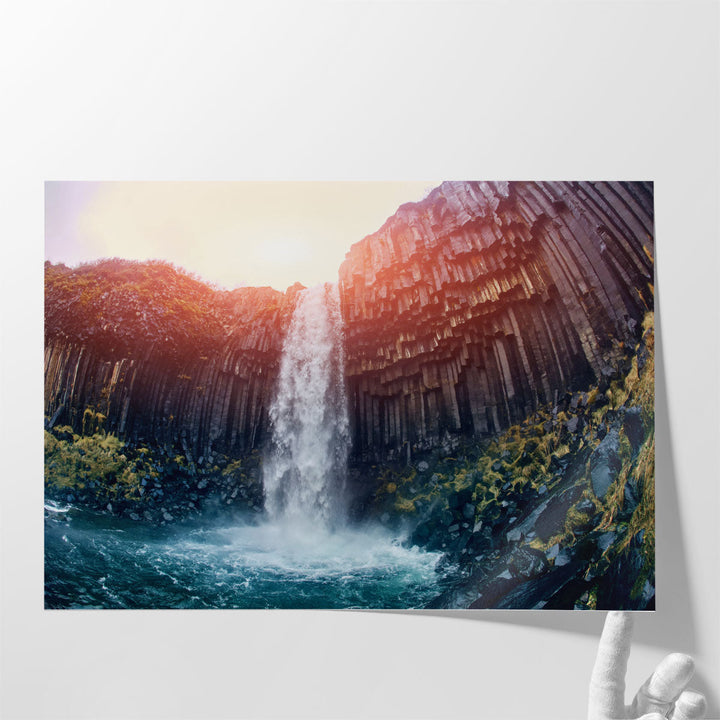 Svartifoss Black Fall, Iceland - Canvas Print Wall Art