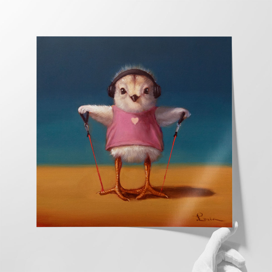 Lateral Raise Chick - Canvas Print Wall Art