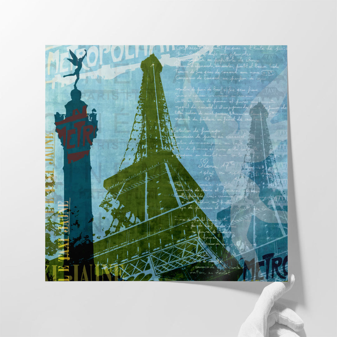 Paris French Blue - Canvas Print Wall Art