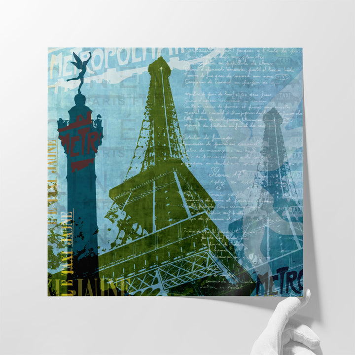 Paris French Blue - Canvas Print Wall Art