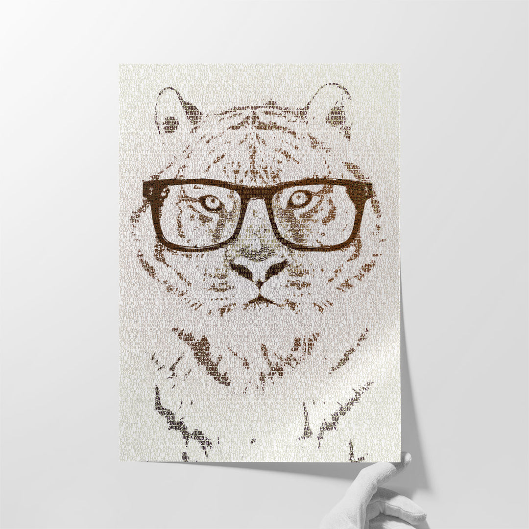 Hipster Tiger - Canvas Print Wall Art