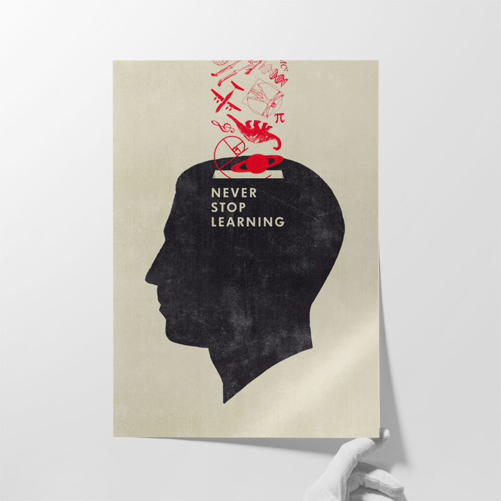 Never Stop Learning - Canvas Print Wall Art