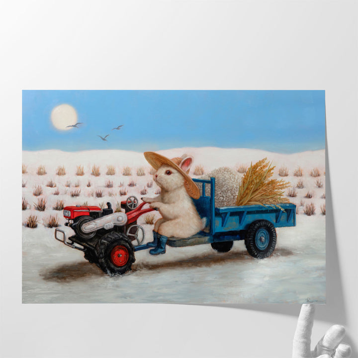 Happy Farmer - Canvas Print Wall Art