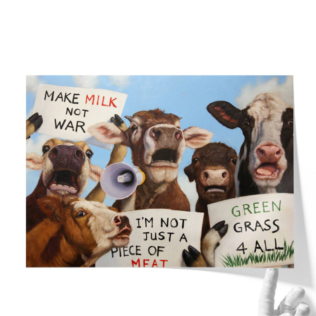 Political Moooovement - Canvas Print Wall Art