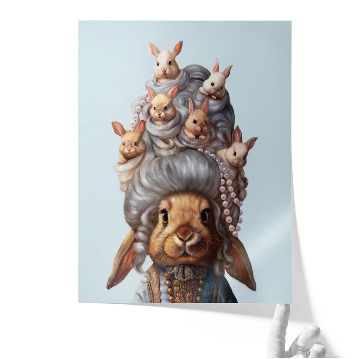 Full Head of Hares - Canvas Print Wall Art