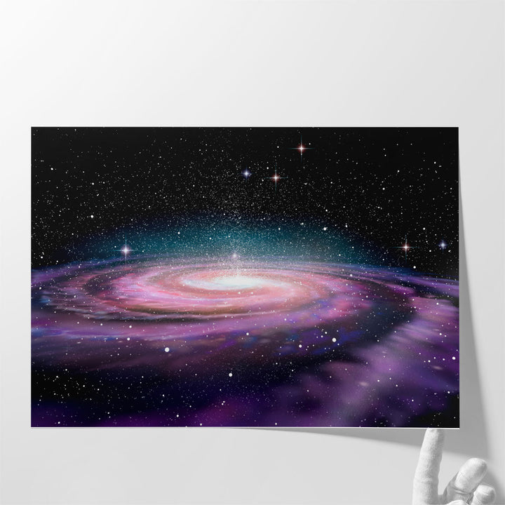 Andromeda Spiral Galaxy in Deep Space - Canvas Print Wall Art