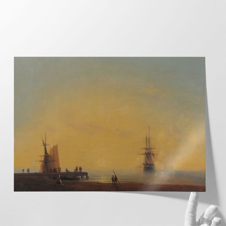 36x24 sunset canvas living room focal