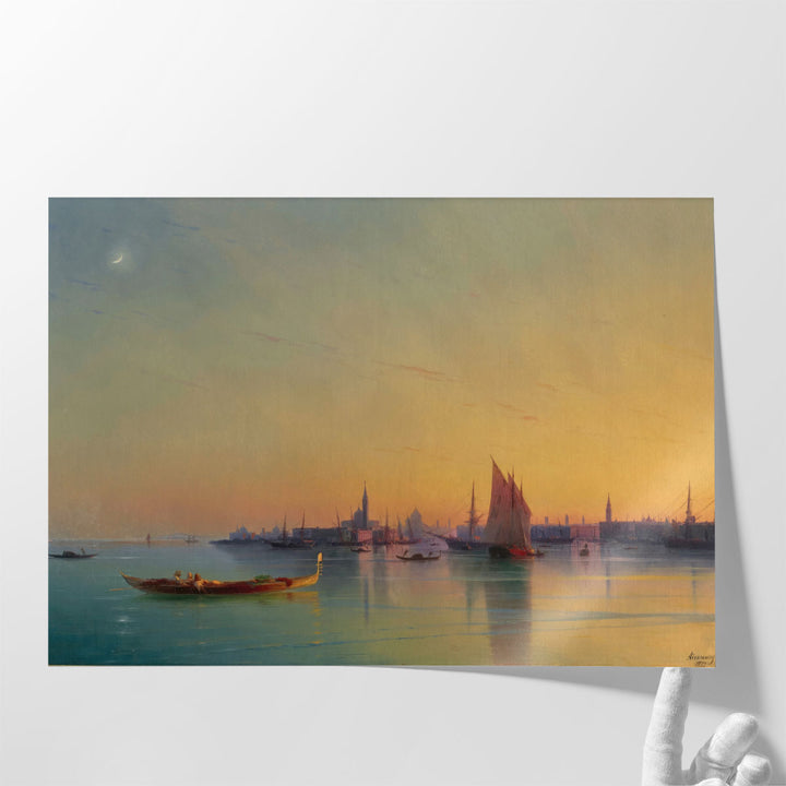 sunset wall art – warm yellow and neutral tones