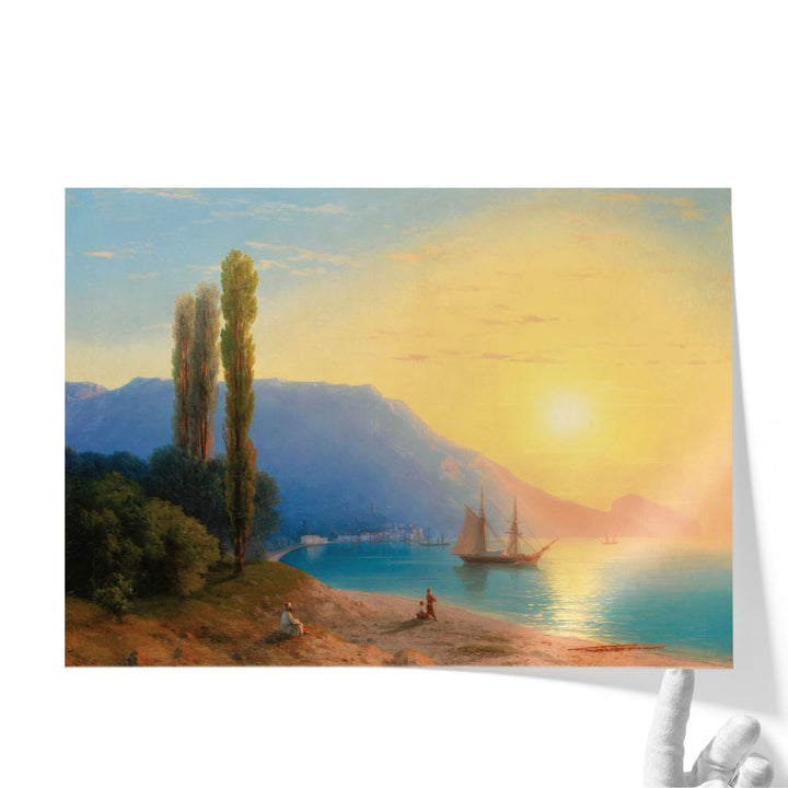 Huge Beach Artwork for Living Room – expansive beach waves art print