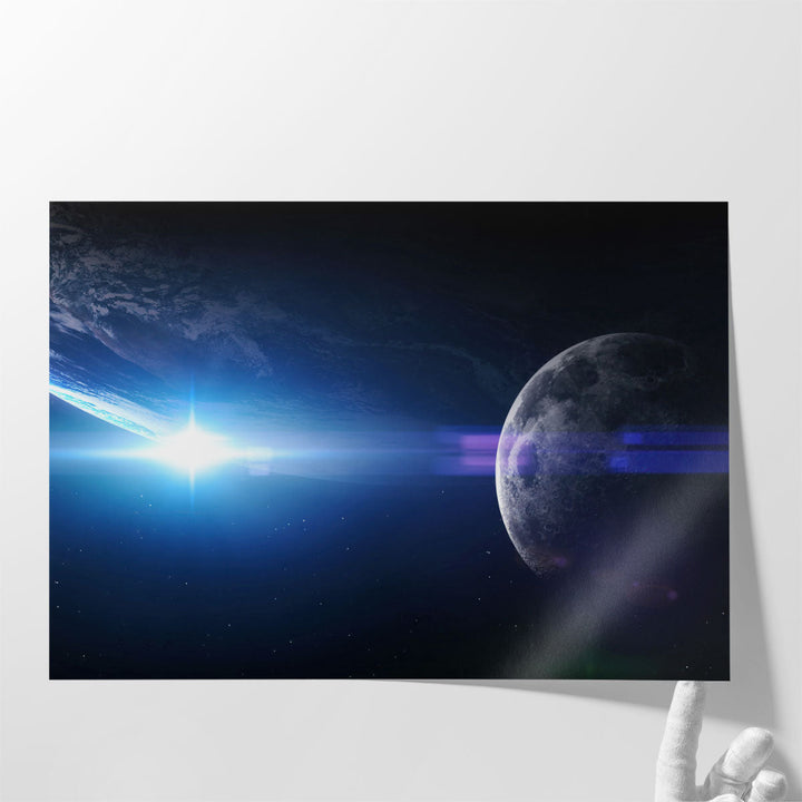 Earth in The Space - Canvas Print Wall Art