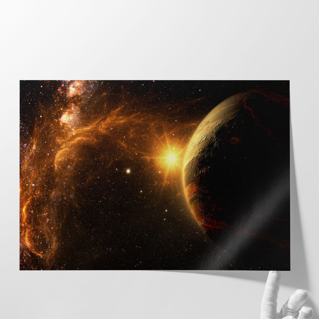 Exoplanet Exploration - Fantasy and Surreal Landscape - Canvas Print Wall Art