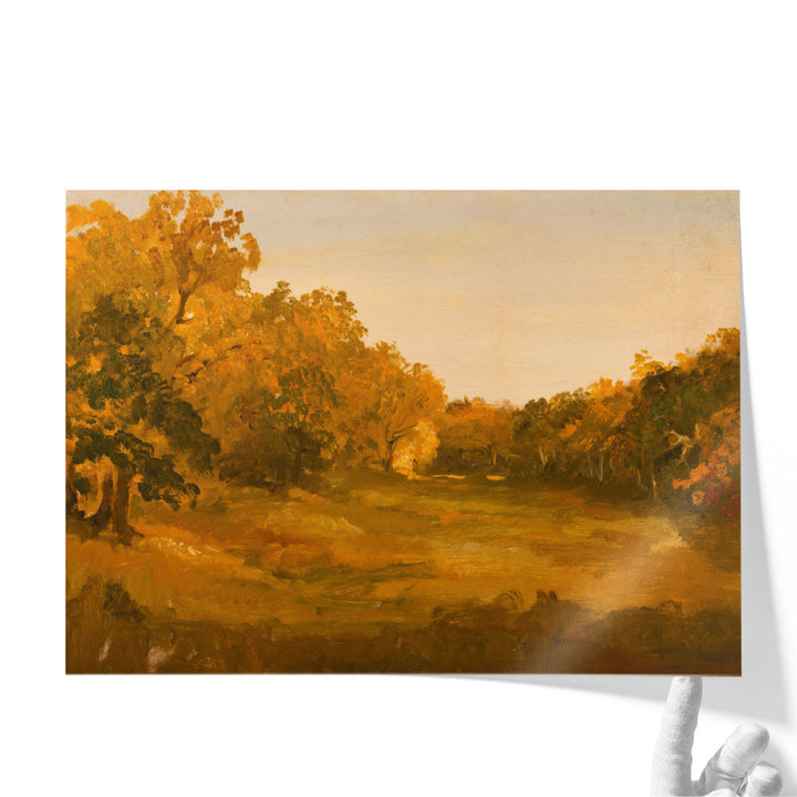 Large Wall Art for Hallway golden woodland mural