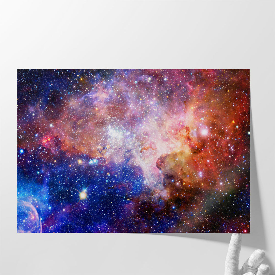 Nebula and Galaxies in Deep Space - Canvas Print Wall Art