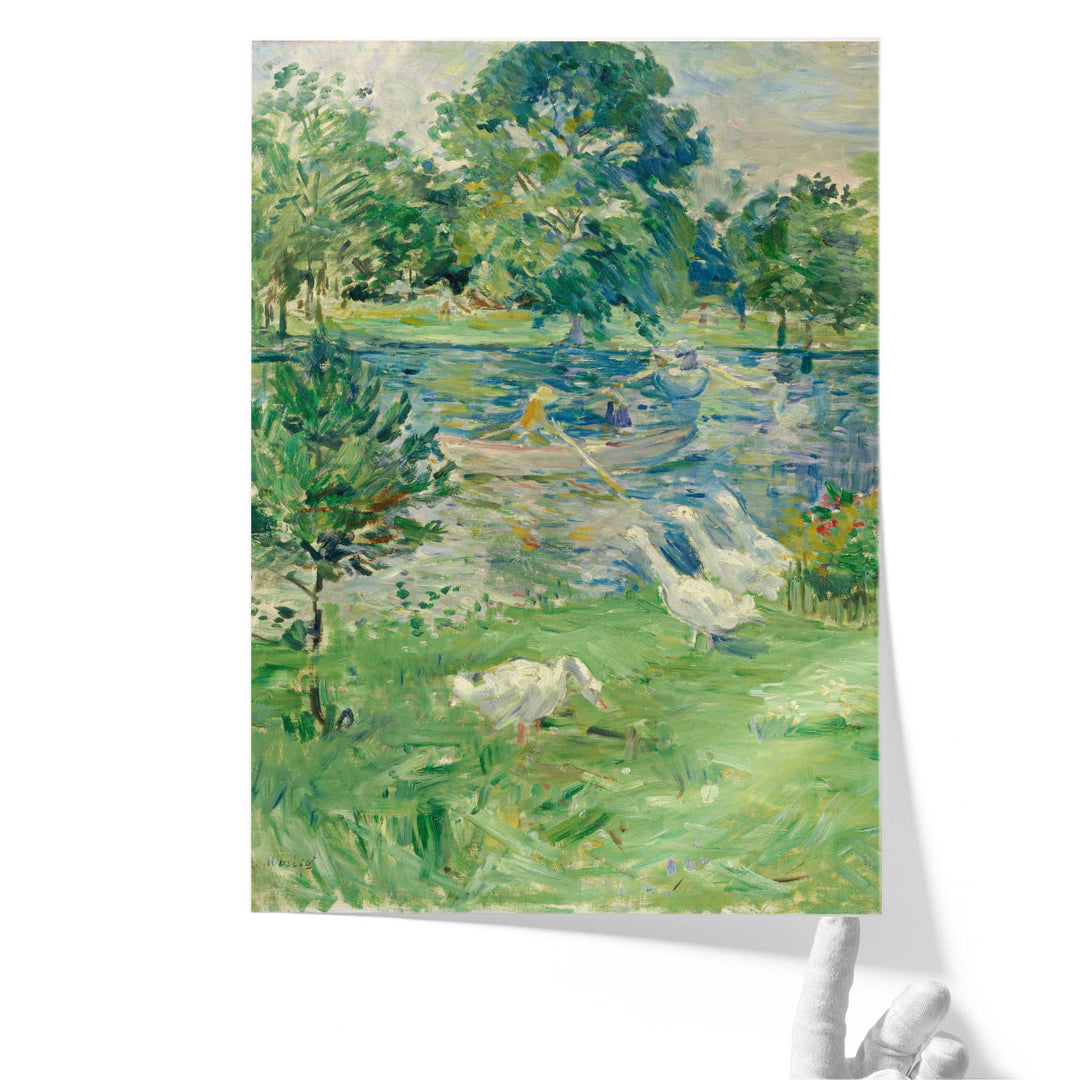 Girl in a Boat with Geese, 1889 - Canvas Print Wall Art