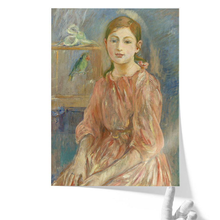 The Artist’s Daughter with a Parakeet, 1890 - Canvas Print Wall Art