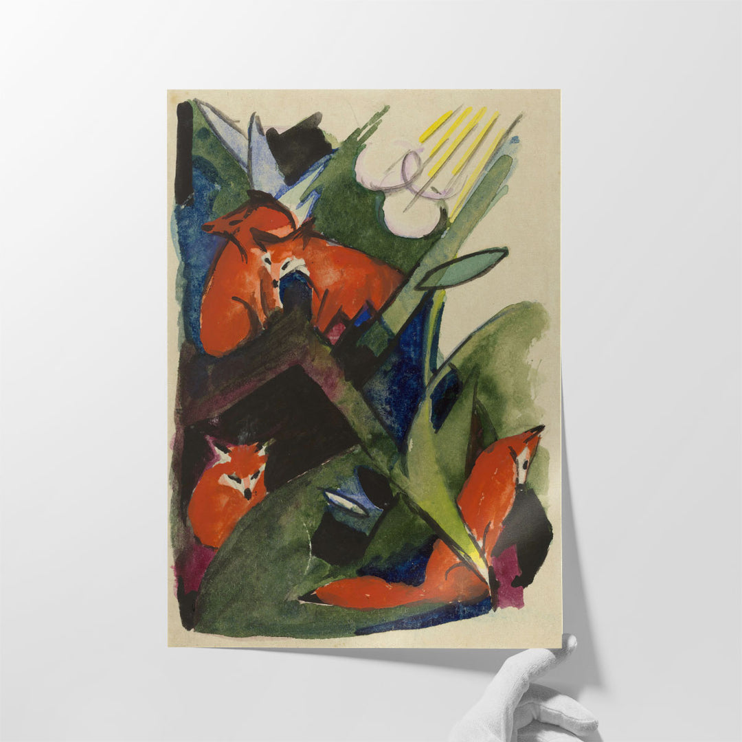 20x30 Canvas Print for Living Room – combined animal and watercolor art