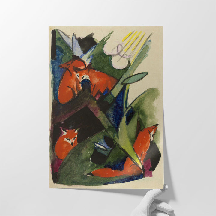 20x30 Canvas Print for Living Room – combined animal and watercolor art