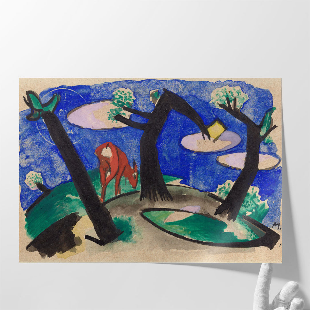 Watercolor landscape canvas prints for living room