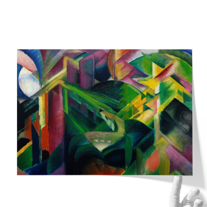 Large colorful wall art for hallway décor
