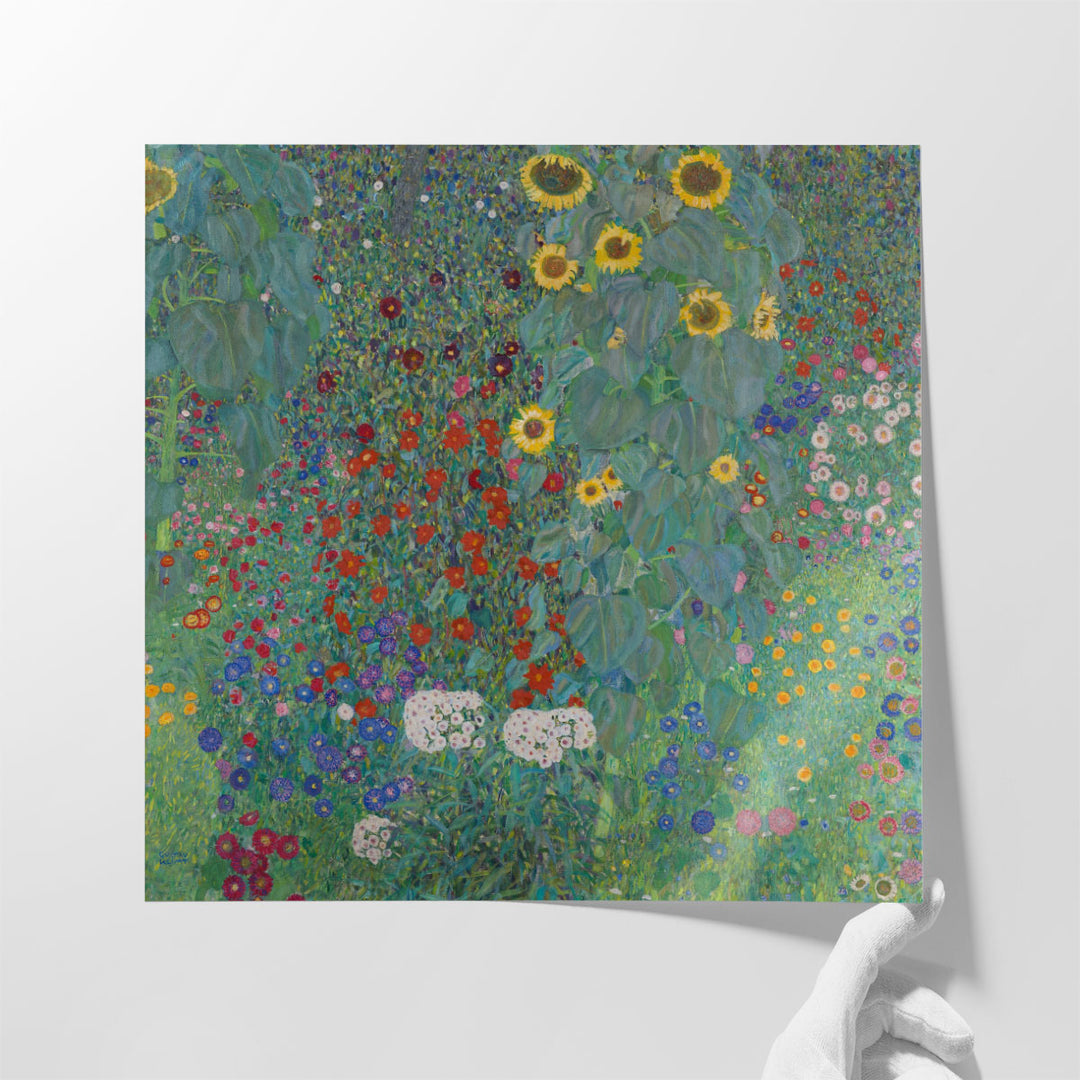 Cottage Garden with Sunflowers, 1907 - Canvas Print Wall Art