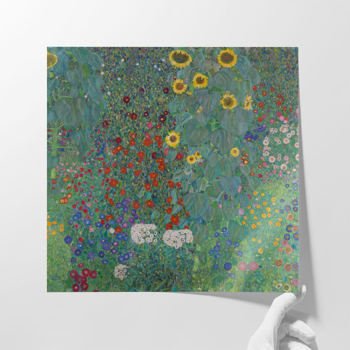 Cottage Garden with Sunflowers, 1907 - Canvas Print Wall Art