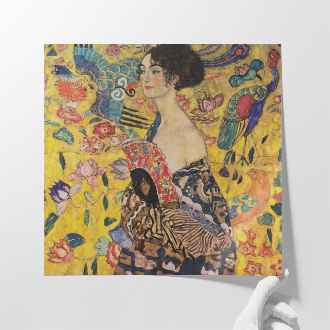 Woman with Fan, 1917-1918 - Canvas Print Wall Art