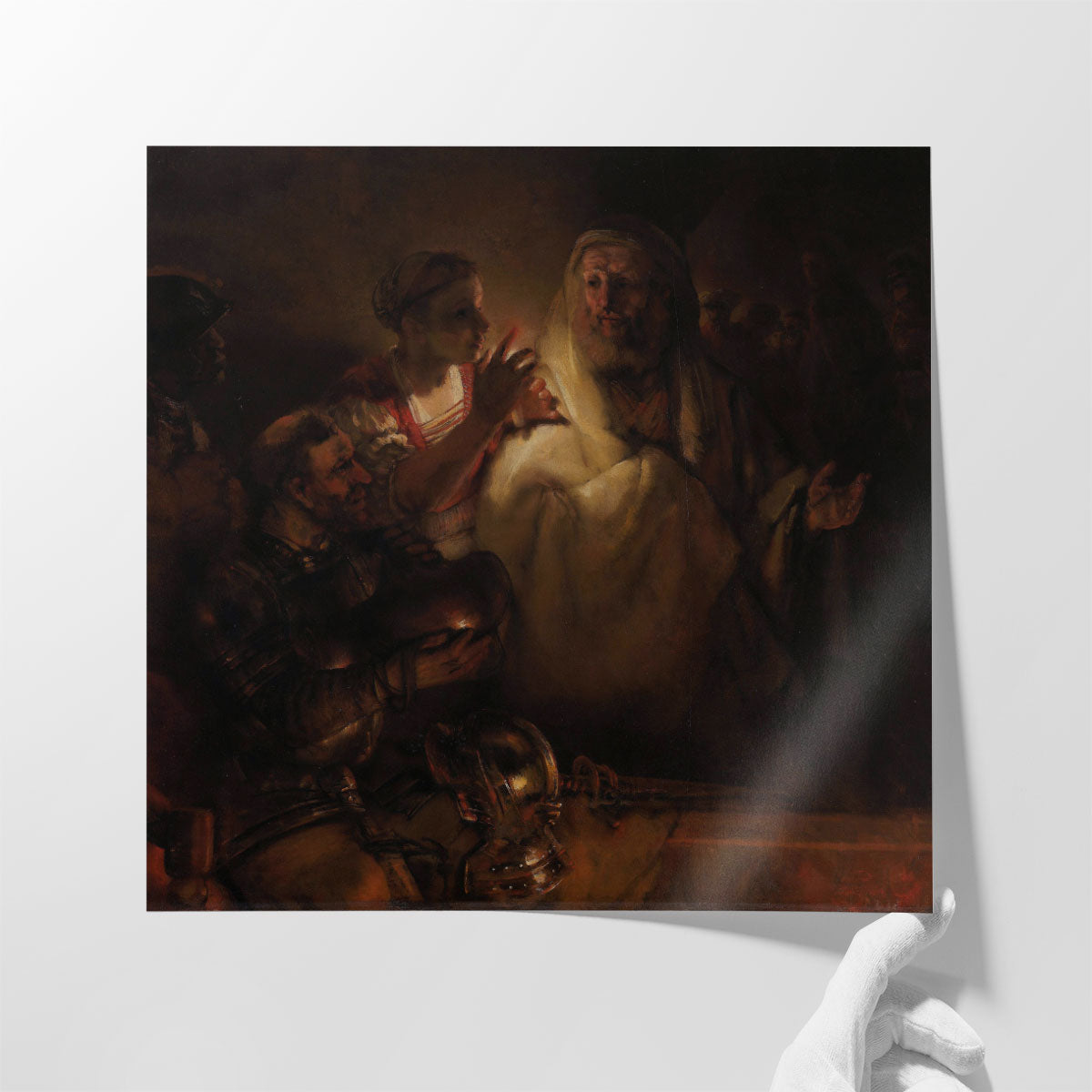The Denial of St Peter 1660 | Classical Canvas Print | Rembrandt