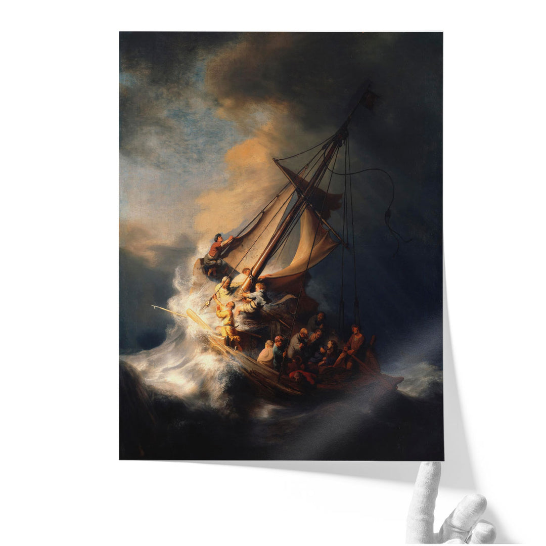 Rembrandt Christ in the Storm on the Lake of Galilee - Canvas Print Wall Art