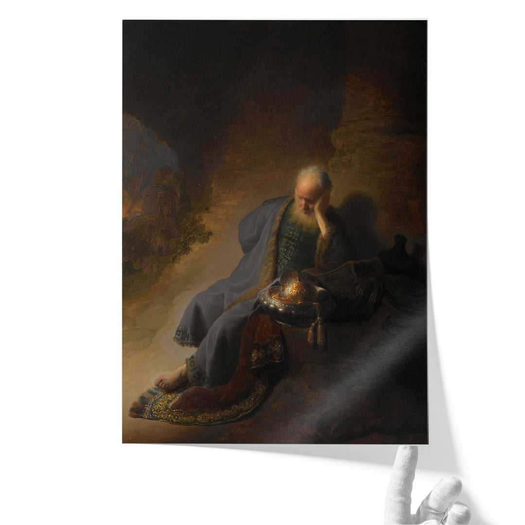 Jeremia Treurend Over De Verwoesting Van Jeruzalem - Canvas Print Wall Art