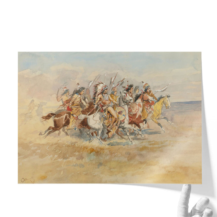 Blackfeet War Party, 1896 - Canvas Print Wall Art