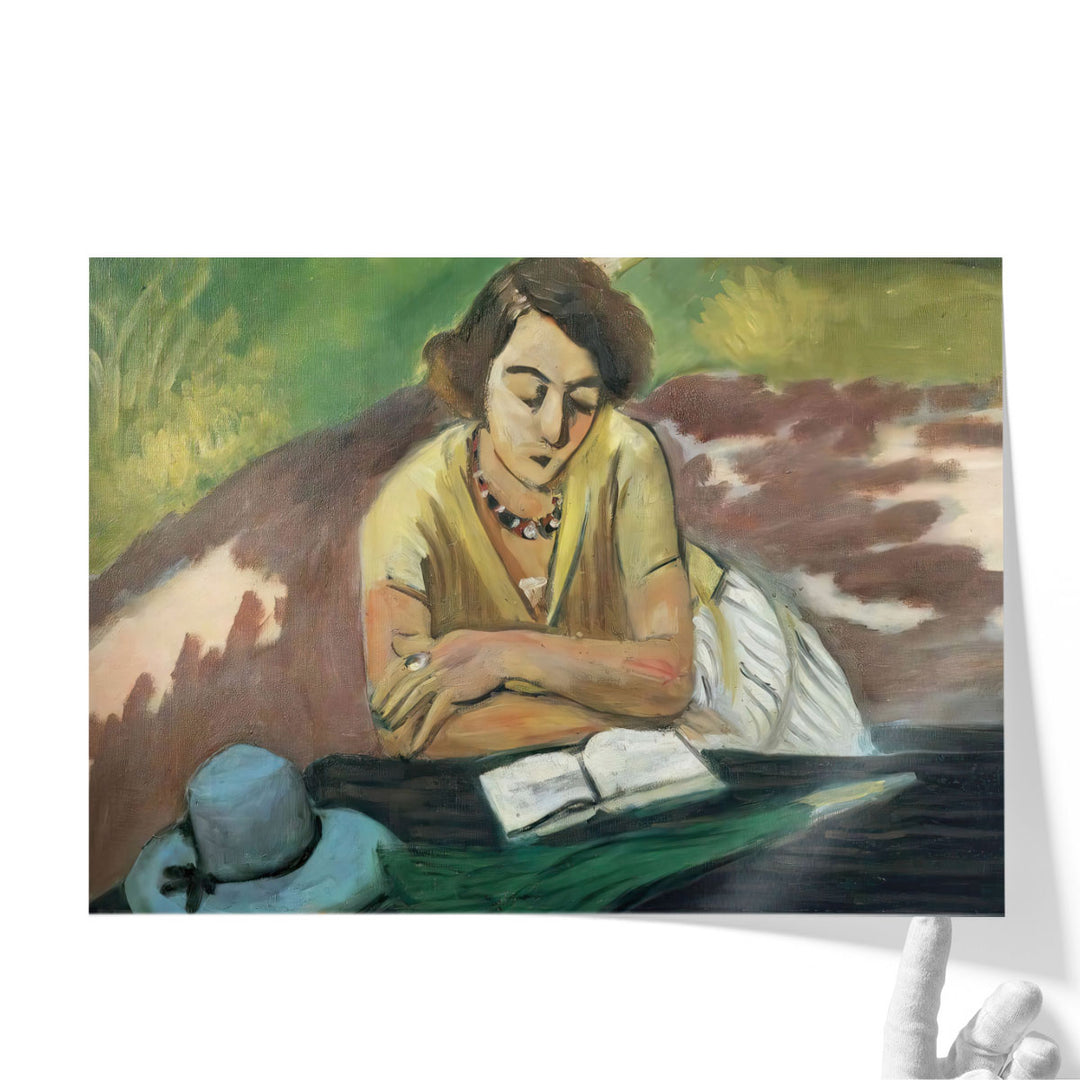 Reading Woman with Parasol, 1921 - Canvas Print Wall Art