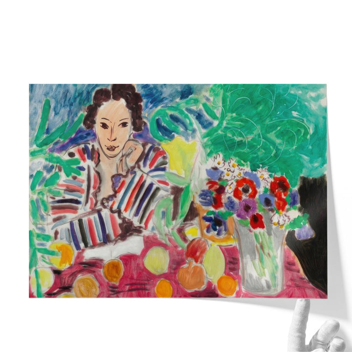 Striped Robe, Fruit, and Anemones, 1940 - Canvas Print Wall Art