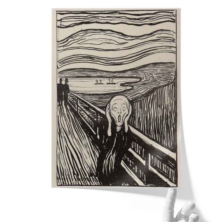 The Scream, 1895, Black and White - Canvas Print Wall Art