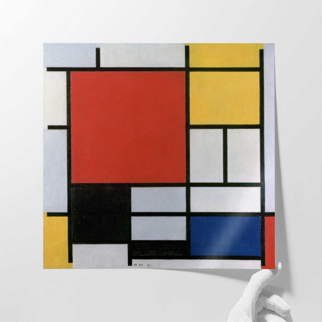Composition with Red, Yellow, Blue, and Black, 1921 - Canvas Print Wall Art
