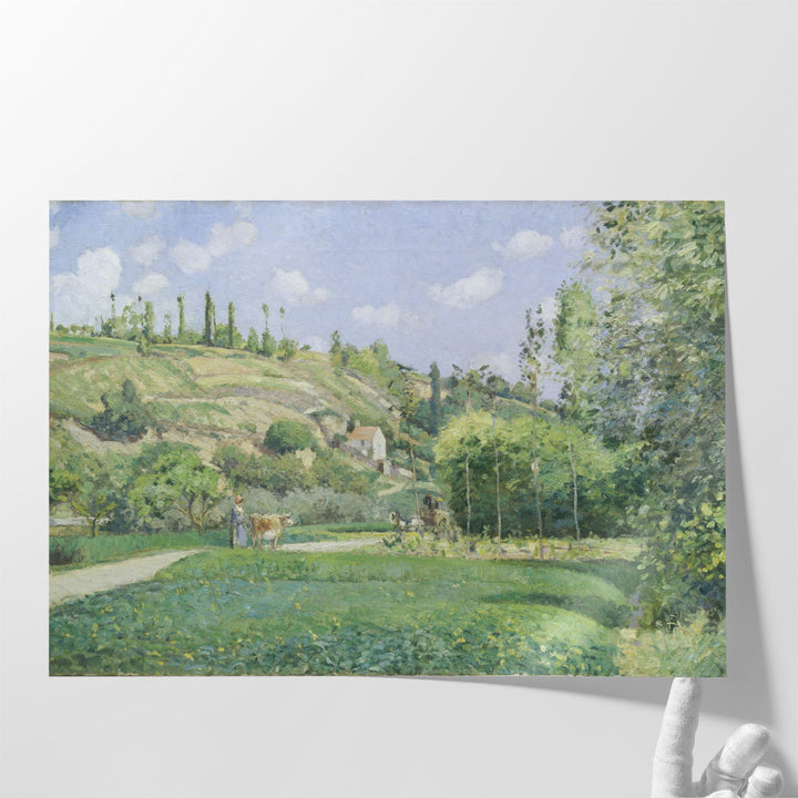 A Cowherd at Valhermeil, 1874 - Canvas Print Wall Art