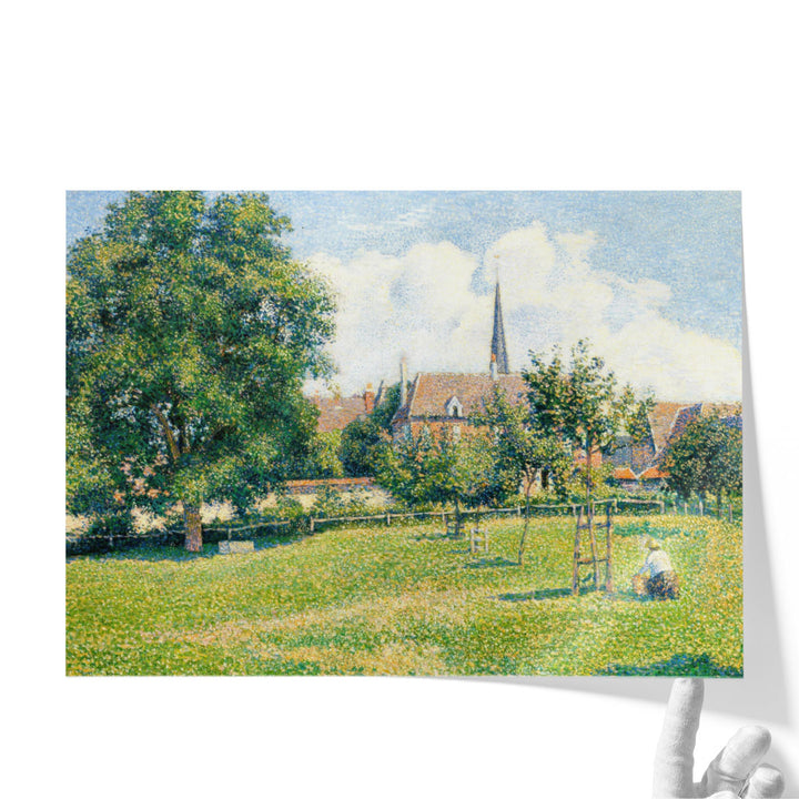 The House of the Deaf Woman and the Belfry at Eragny - Canvas Print Wall Art
