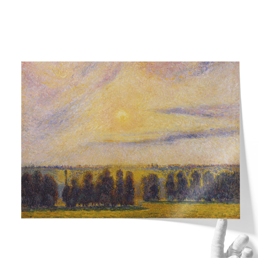Sunset at Eragny - Canvas Print Wall Art