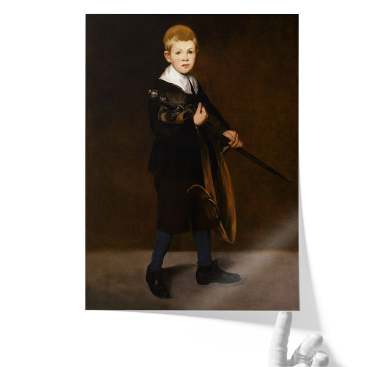 Boy Carrying a Sword - Canvas Print Wall Art