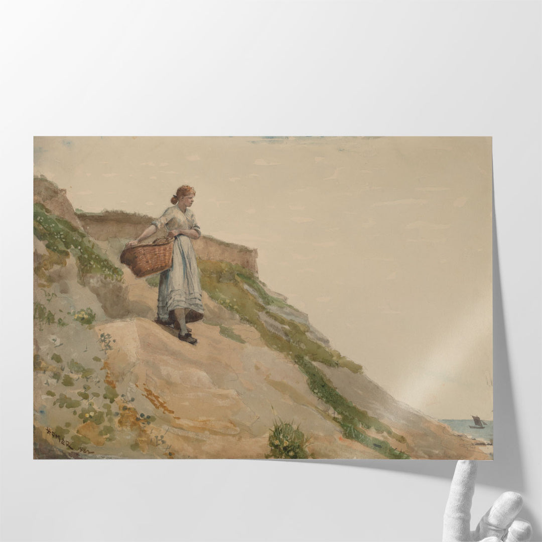 Girl Carrying a Basket, 1882 - Canvas Print Wall Art