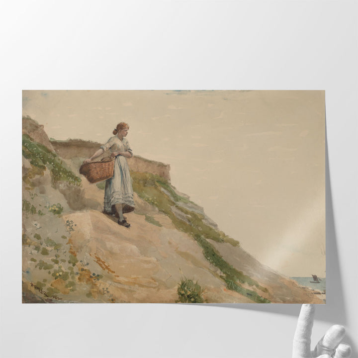 Girl Carrying a Basket, 1882 - Canvas Print Wall Art